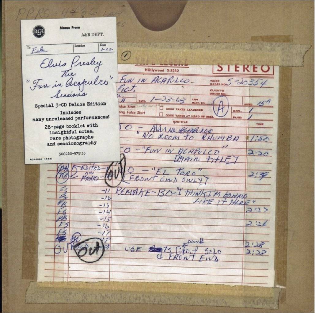 Elvis Presley The Fun In Acapulco Sessions : Front